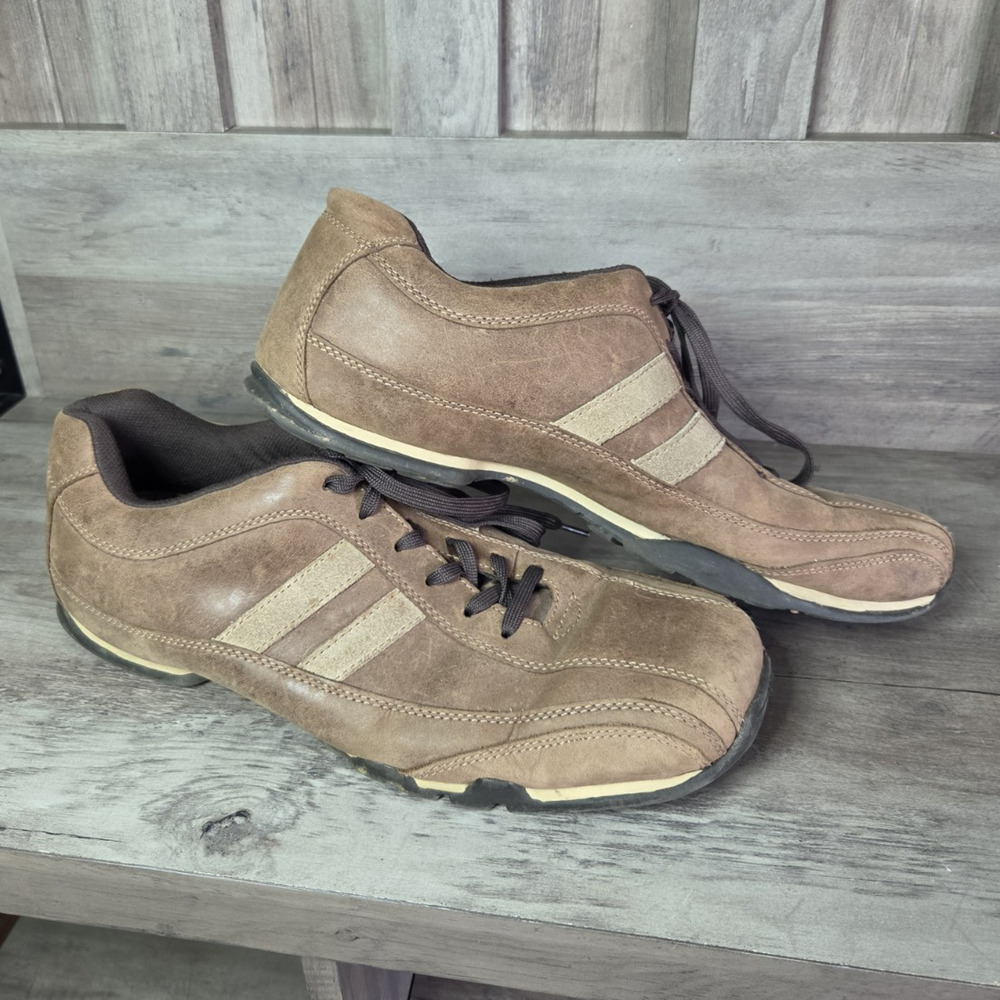 London Underground Mens Size 13 Brown Suede Leather Casual Sneakers Lace Up